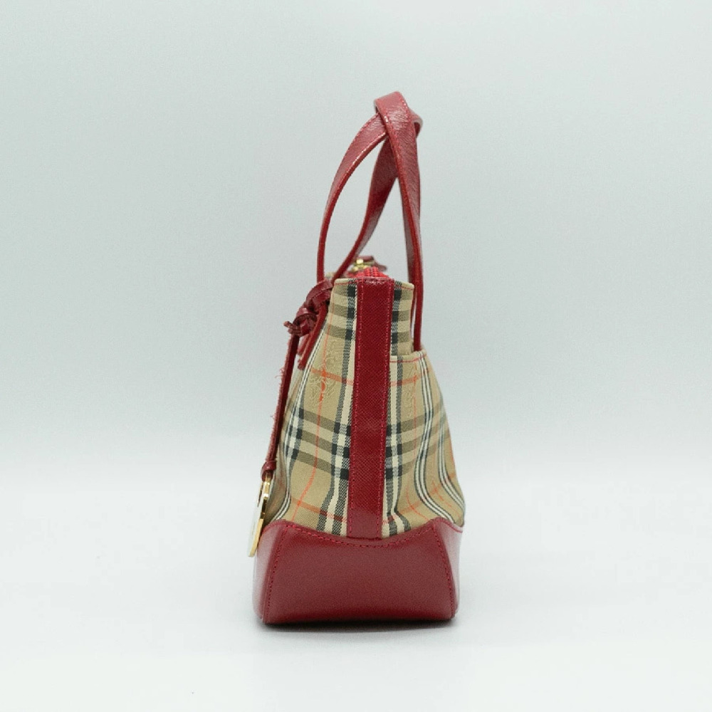 Burberry Nova handbag leather Check gold brown